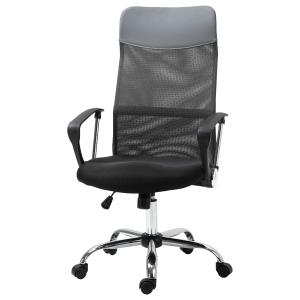 HOMCOM Executive Office Chair High Back Mesh Chair Seat Office Desk Chairs, Grey