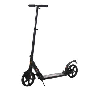 HOMCOM Foldable Kick Scooter, Adjustable Height, 94L x 38W x 90-105Hcm-Black