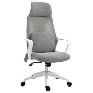 Vinsetto Mesh Office Chair & Massage Pillow Ergonomic Adjustable Height w/ Wheels