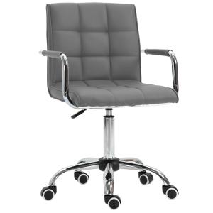Vinsetto Executive PU Padded Swivel Office Chair With Adjustable Height - Grey