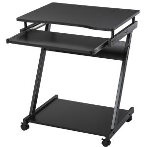 HOMCOM Particle Board Rolling Computer Desk w/ Wheel Lock - White