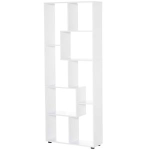HOMCOM boekenkast met 8 vakken kubuskast opbergkast woonkamer slaapkamer kantoor E1 spaanplaat wit 70 x 24 x 178 cm