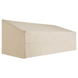 Outsunny Waterproof Furniture Cover For 3 Seat Rattan Sofa, 600D Oxford Cloth, 218Lx111Wx101H cm-Beige/Coffee