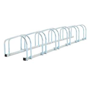 HOMCOM 6-Bike Floor Parking Stand-Silver