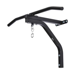 HOMCOM Barra de Dominadas para Pared de Acero 2 en 1 Soporte de Saco de Boxeo para Entrenamiento en Hogar Oficina Gimnasio Carga Máx. 130 kg 93x47x51 cm Negro