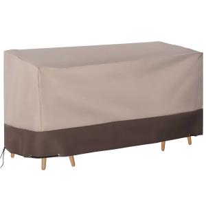 Outsunny Funda para Muebles de Jardín 600D Oxford Protecció contra el Polvo los Rayos UV Cubierta para Mobiliario Exterior 127x72x76 cm para Mesas Sillas Sofás Marrón