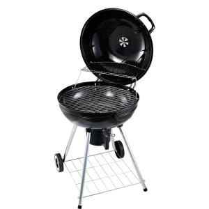 Outsunny Barbacoa de Carbón BBQ Picnic Ahumador Parilla con Termómetro Jardín Exterior