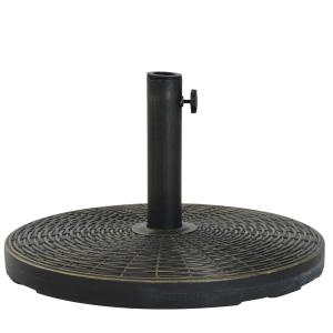 Outsunny® Base de Sombrilla Ajustable Universal Pie de Parasol de Cemento Soporte de Sombrilla Redondo Patio Jardín Playa Estilo Retro HDPE Φ53x30cm