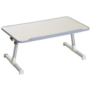 HOMCOM Mesa de Ordenador Ajustable y Plegable Soporte Escritorio 54x30x22,5-32cm Roble y Plata