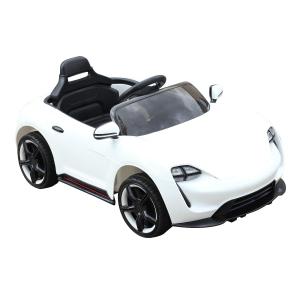 HOMCOM Coche Eléctrico para Niño +3 Años con Mando a Distancia MP3 USB Luces y Sonidos Apertura de Puerta Carga 25kg 115x65x50cm