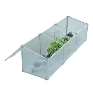 Outsunny Invernadero de Jardín Aluminio Policarbonato 180x51x51cm Transparente Vivero Casero para Plantas Cultivos Protección UV y Resistente