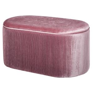 HOMCOM Banco con Espacio de Almacenamiento Otomana Taburete con Asiento Acolchado para Sala de Estar Dormitorio Pasillo Carga Máx. 120 kg 81x40x41 cm Rosa