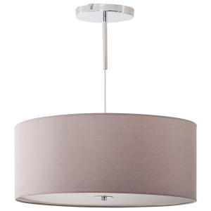 HOMCOM Lámpara de Suspensión Ø59x44 cm Lámpara Colgante Textil con Luces LED 35W con 3 Modos de Color y Soporte de Metal Dormitorio Sala de Estar Gris