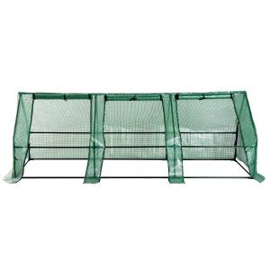 Outsunny Invernadero 2.7 Metros Tubo Acero 270x90x90cm Tomates Plantas Flores PE 140 g/m²