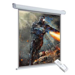 HomCom Pantalla del Proyector Eléctrica Pantalla para Proyección Motorizada 100" 4:3 con Control Remoto Cine en Casa Presentaciones