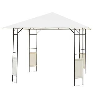 Carpa Cenador para Jardín o Terraza - Color Crema - Acero y Poliéster - 3x3x2,6 m