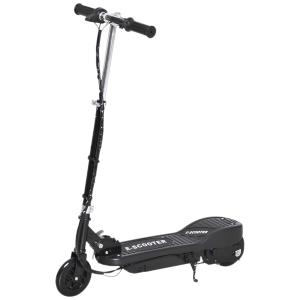 HOMCOM Patinete Eléctrico Niño 7-14 Años E-Scooter Plegable Manillar Ajustable 12km/h Batería Recargable 12V Monopatín 120W Carga 50kg Negro