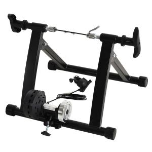 HOMCOM Rodillo Bicicleta 5 Niveles de Resistencia Cicloentrenador Entrenamiento de Acero 54,5x47,2x39,1cm Negro