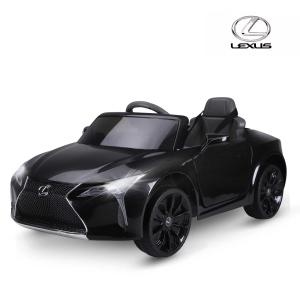 HOMCOM Coche Eléctrico para Niños +3 Años Automóvil LEXUS LC500 Control Remoto y Manual con Música Bocina y Faros Soporta Máx.30 kg 106x63x44 cm Negro