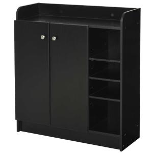 HomCom® Armario Zapatero Madera 2 Puertas 4 Estantes 83x30x90cm