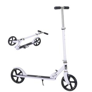 HOMCOM Patinete Plegable para Niños de +5 Años Scooter Infantil Manillar Ajustable en Altura de 4 Niveles con Pastilla de Freno 88x37x75-100 cm