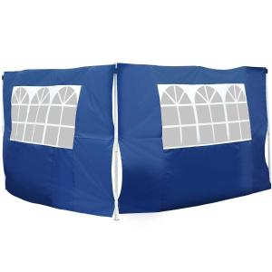 Outsunny 2 Paredes Laterales con Ventanas para Carpa Pabellón o Gazebo de Tela Oxford 3x2 m Azul