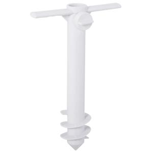 Outsunny Pincho de Sombrillas con Perilla de Apretar Ajuste Universal Protección contra Viento Apto para Poste entre Ø22-38 mm 37x24 cm Blanco
