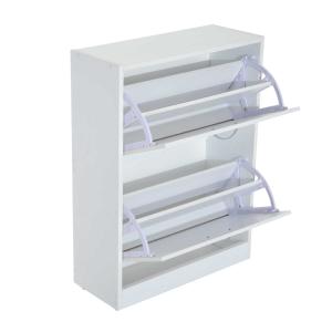 HomCom® Zapatero de Madera Armario para Zapatero 2 Puertas Abatibles