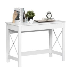 HOMCOM Mesa Escritorio Mesa de Ordenador Multifuncional Moderno y Minimalista para Oficina Estudio 105x50x76 cm Blanco
