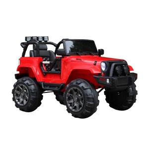 HOMCOM Coche Eléctrico Todoterreno con Mando a Distancia MP3 Luces y Sonidos Apertura de Puerta Batería 12V Carga 30kg para Niños +3 Años 128x78x76cm