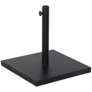 Outsunny Base Sombrilla de Exterior Universal Altura Ajustable Soporte Pie de Parasol para Jardín Balcón Terraza Negro 45x45x39cm