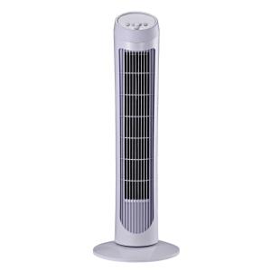 HOMCOM Ventilador de Torre con Movimiento Oscilante 70°tipo Columna de Pie con 3 Velocidades Potencia 45W Ø27x75cm