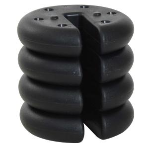 Outsunny Juego de 4 Pesos para Gazebo Rellenable Agua Arena Cemento Base Peso Parasol Pie de Soporte para Carpa Base ponderada Ø25x6 cm