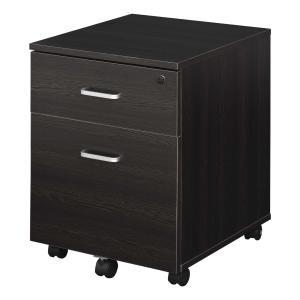 Vinsetto HOMCOM Archivador Móvil para Archivos A4 con Ruedas Gabinete de Archivos Suspendidos con 2 Cajones y Cerradura 40x44x54,6 cm Negro