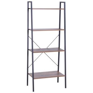 HomCom® Estantería de Escalera con 4 Estantes Estantería Escalonada de Pie para Baño Salón 60x35x145cm