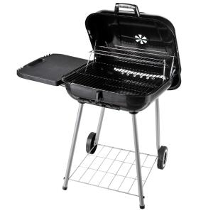 Outsunny® Barbacoa de Carbón BBQ Multifuncional Parrillas Asador con Estantes y Ruedas Jardín Patio Picnic Acampada