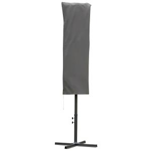 Outsunny Funda Protectora de Sombrilla Ø57x160 cm Cubierta de Sombrilla Resistente a Intemperie para Jardín Patio con Varilla Cremallera Gris