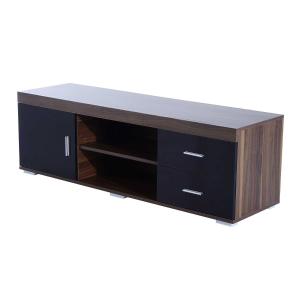 HomCom® Mueble de comedor para TV Soporte de Televisor Armario TV Mesa TV Color Café con Amortiguado 140x40x45cm