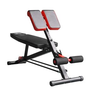HOMCOM Banco de Mancuerna Inclinable con 4 niveles de altura ajustable Banco de Pesas Musculación Multifuncional para Entrenamiento Completo 64x146x73.5-85cm