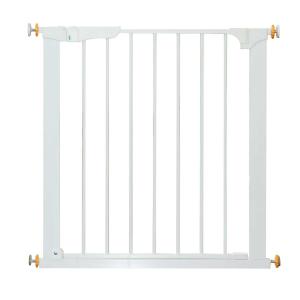 PawHut Barrera de Seguridad - Hierro Blanco 74-95 x 70cm