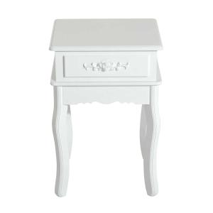 HomCom Mesa de Entrada tipo Recibidor o Mesita de noche con 1 Cajón MDF y Madera de Paulownia 40 x 35 x 60cm
