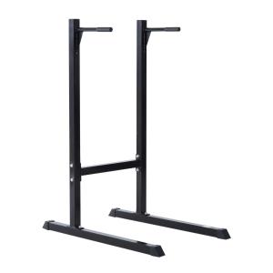 HomCom Estación Dip de Musculación - Negro Acero Hasta 120kg