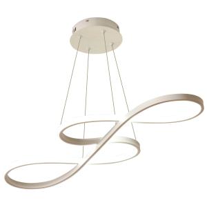 HOMCOM Lámpara Colgante LED Moderna 70W Lámpara de Techo con Altura Ajustable y Luz de 3 Colores 3000-6500K para Comedor Salón Dormitorio 82x32x100 cm Blanco