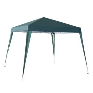 Outsunny Carpa Plegable 3x3m Cenador de Jardín Diseño Pop Up de Acero y Cubierta de Tela Oxford Verde