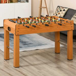 HOMCOM Mesa de Futbolín para Casa o Salas de Juego Fácil de Montar con 8 Barras y 2 Pelotas 122x61x80 7cm