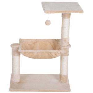 PawHut Árbol Rascador Grande Rascador para Gatos Centro de Actividad Plataforma Caseta Sisal Natural 50x36x70cm