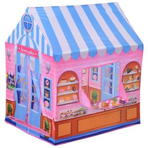 HOMCOM Tienda de Juego de Niños Dulcería para Jugar Zona Infantil Fácil de Montar Regalo para Niños 93x69 x103cm