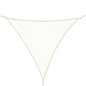Outsunny Toldo vela Triangular 4x4x4 metros Toldo tipo Sombrilla Parasol Triángulo de Poliéster para Jardín Playa Camping Color Crema