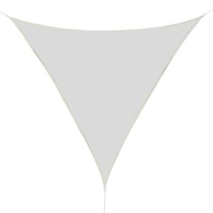 Outsunny Toldo Vela 3x3x3 metros Sombrilla Parasol Triángulo Tela de Poliéster para Jardín Playa Camping Color Crema