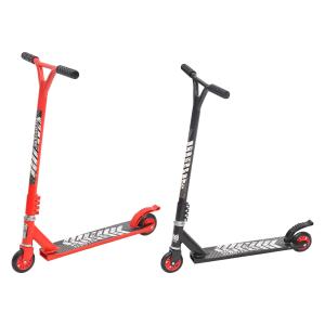 HOMCOM Stunt Scooter Kick Trick Freestyle Scooter Patinete de Acrobacia Patinete Clásico Barra Fija Giratorio 360° Carga 100kg 65,5x50x79 cm Aluminio